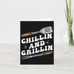 Cartão Mens Funny Churrasco Chillin E Grillin