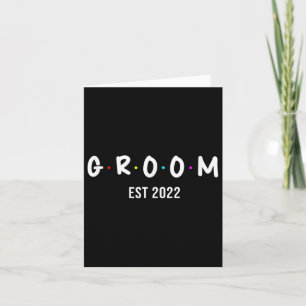 Cartão Mens Groom Est 2022, Bachelorette Bridal Casada P