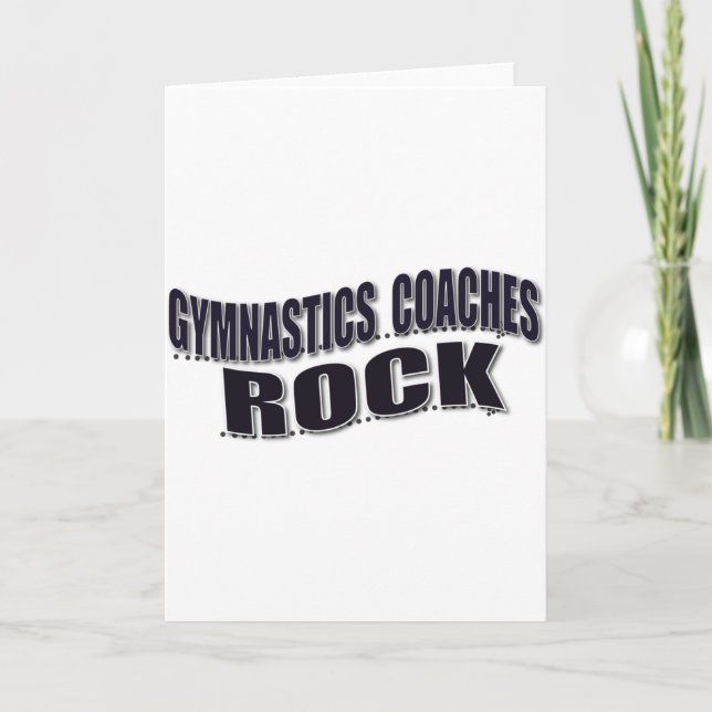 Cartão Mens Gymnastics Coach Gifts (Frente)
