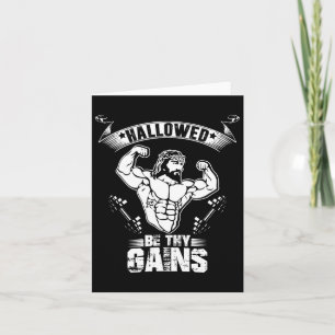 Cartão Mens Jesus Bodybuilding T Shirt - Jesus Weig Engra