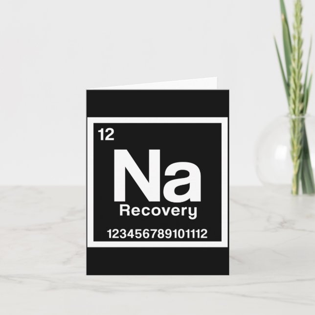 Cartão Mens na element narcotics anonymous recovery sober (Frente)