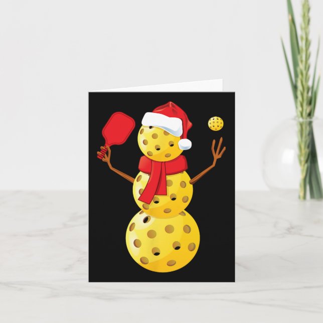 Cartão Mens Pickleball Natal Shirt Engraçado Pickleball S (Frente)