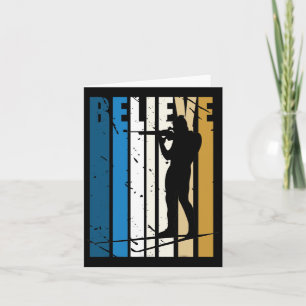 Cartão Mens Retro Mens Biathlon - Alvo Atirando Arma Wint