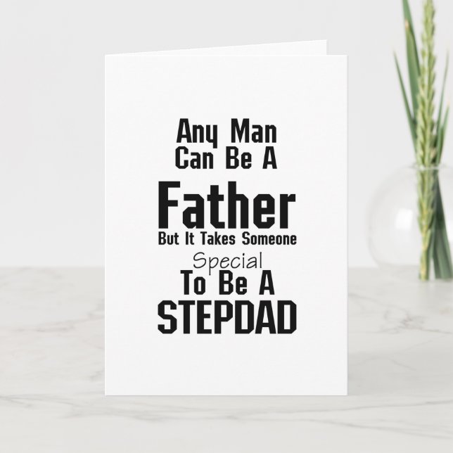 Cartão Mens Stepdad Gift Pais Stepdad Avô (Frente)