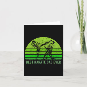 Cartão Mens Vintage Retro Melhor Pai De Karate De Dadf En