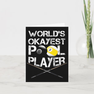 Cartão Mens Words Okayest Piscina Player Funny Billiards