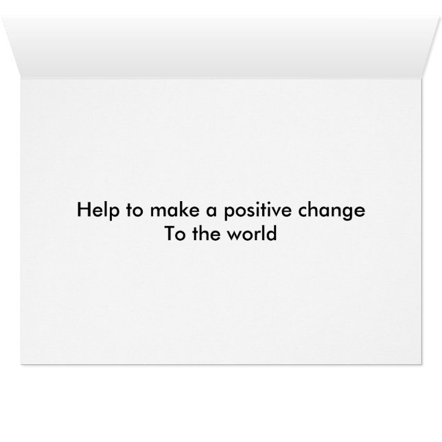 Cartão Mensagem contra a violência armada (Interior horizontal (base))