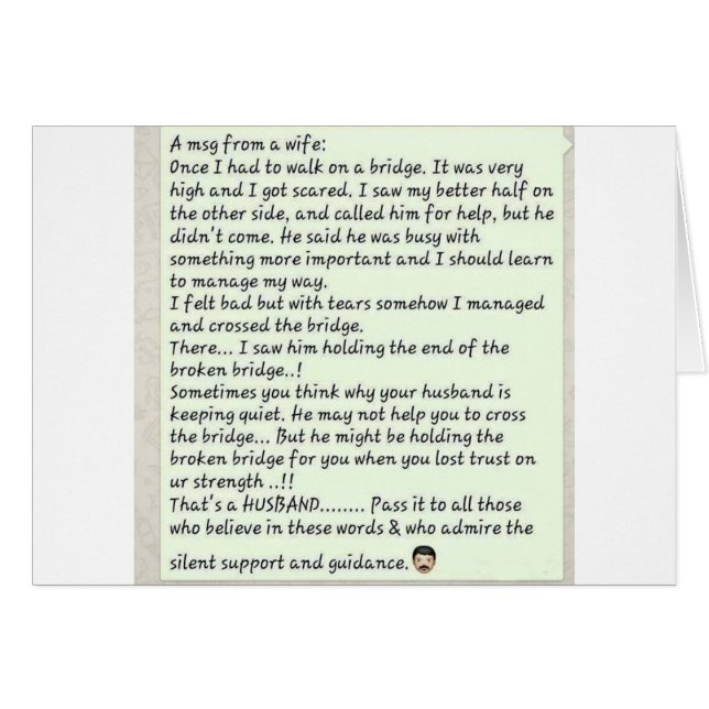 Cartão Mensagem da esposa (Frente Horizontal)