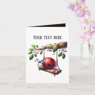 Cartão Mensagem de adição de amantes de ladybug