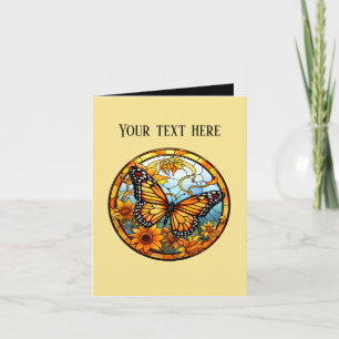 Cartão Mensagem de adição de borboleta branca