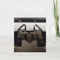 mensagem de amor para o cônjuge na máquina de escr