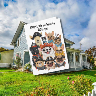 Cartão Mensagem de Aniversário dos Cães Piratas - Anos de