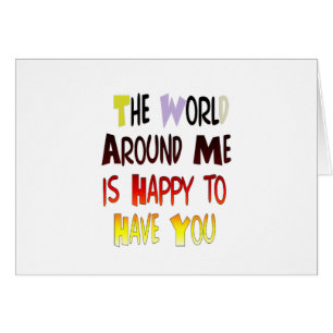 Cartão Mensagem de boas-vindas poderosa: uma citação moti