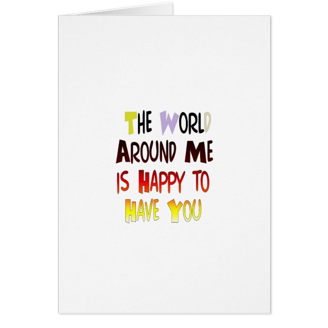 Cartão Mensagem de boas-vindas poderosa: uma citação moti (Frente)