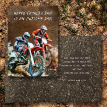 Mensagem de Dia dos Pais de Motocross Bicicletas d