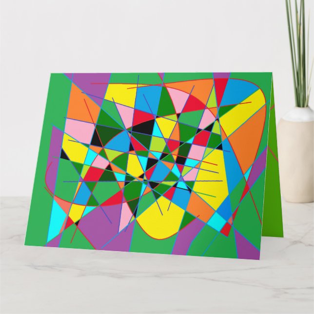 Cartão Mensagem do art decor dois padrões e parabéns (Frente)