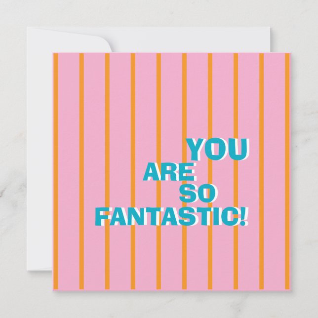 Cartão Mensagem Geométrica, Colorida, Apreciativa (Frente)