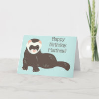 Mensagem personalizada Brown Ferret Birthday