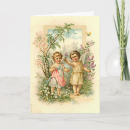 Cartão Mensagem Personalizada de Natal de Ângulos de Fita