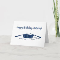 Mensagem Personalizada do Gráfico de Rowboat Azul