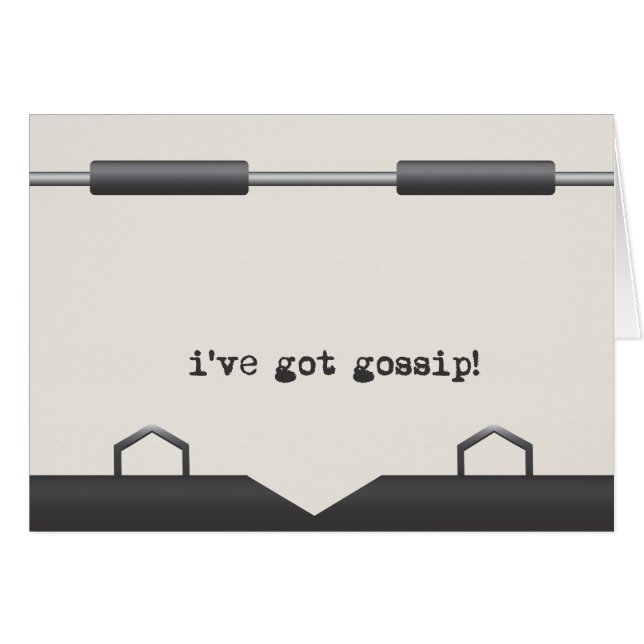 Cartão Mensagens de Máquina de Digitalização Antiga (Frente horizontal)