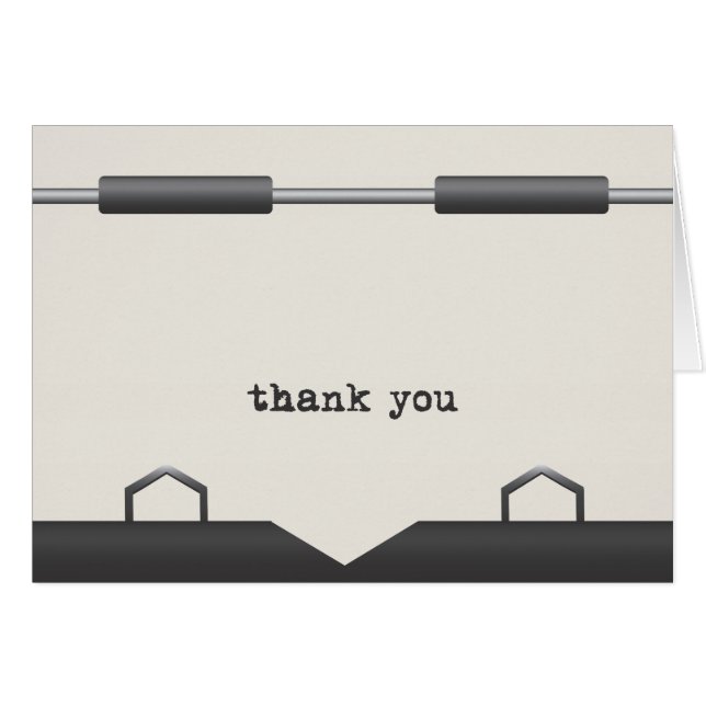 Cartão Mensagens de Máquina de Digitalização Antiga (Frente horizontal)