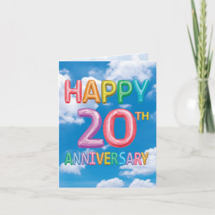 Cartão Mensagens Infladas Etapas 20 - Aniversário