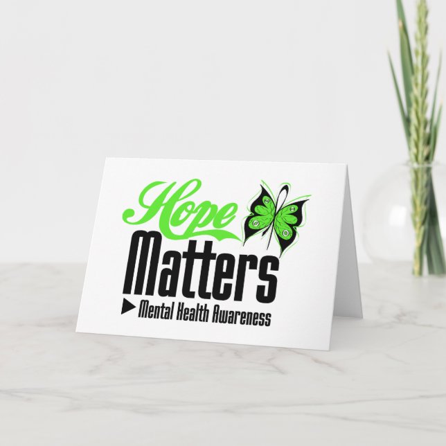 Cartão Mental Health Awareness Hope Matters (Frente)