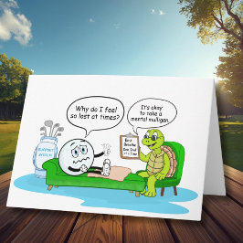 Cartão Mental Health Get Well, Golf Humor for Support