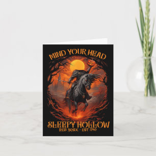 Cartão Mente Antiga Cuidado com a Cabeça Sleepy Hollow Ca