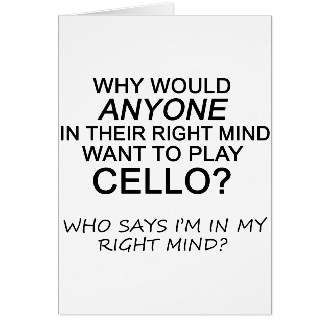 Cartão Mente Direita Cello (Frente)