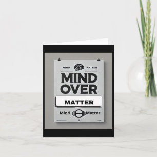 Cartão Mente sobre o adesivo de mantras motivacional