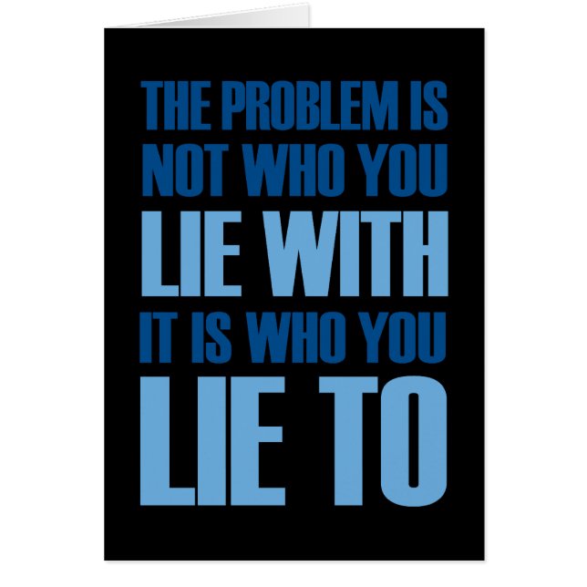 Cartão Mentira com a mentira a (Frente)