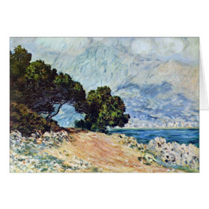 Cartão Menton Seen do Boné Martin por Claude Monet