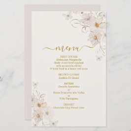 Cartão Menu Borboletas