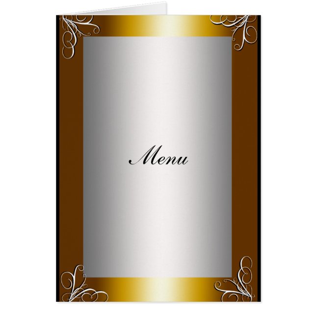 Cartão Menu de Casamento Mais Popular (Frente)