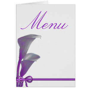 Cartão Menu do casamento