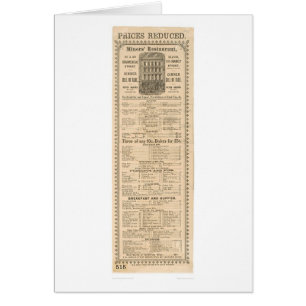 Cartão Menu do restaurante dos mineiros (1083A)