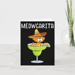 Cartão Meowgarita - Cinco de Mayo Margarita Cat Lover