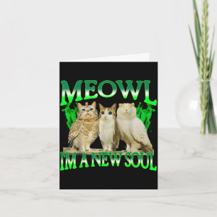 Cartão Meowl um novo gato coruja da alma gato engraçado m
