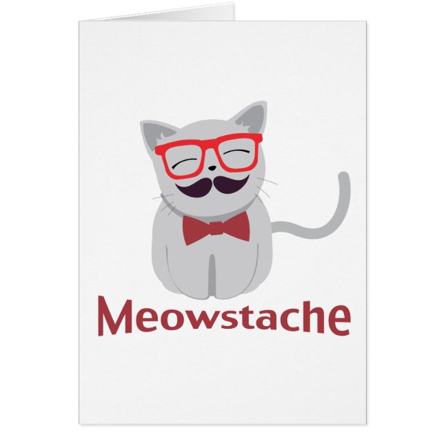 Cartão Meowstache (Frente)