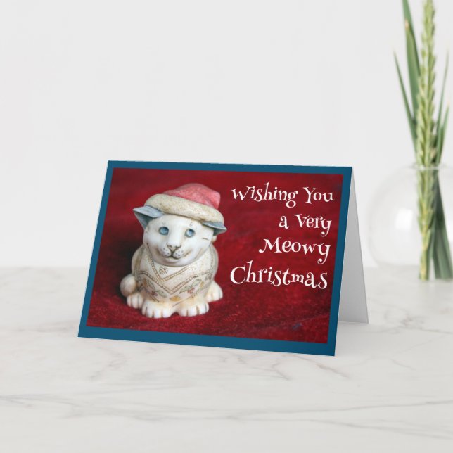 Cartão Meowy Christmas (Frente)