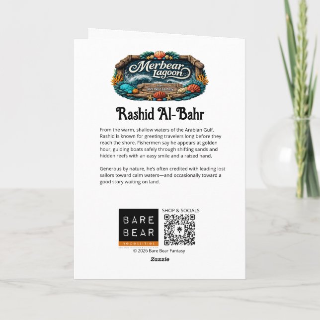 Cartão Merbear Lagoon - Rashid Al-Bahr (Verso)
