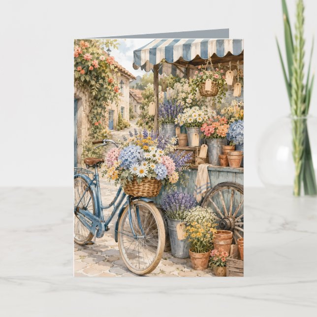 Cartão Mercado de Flores Bloomcore Bicicleta (Frente)
