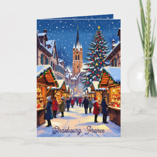 Cartão Mercado de Natal Personalizado em Estrasburgo, Fra