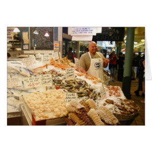 Cartão Mercado de peixe Seattle WA