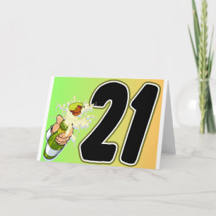 Cartão mercadoria aniversário de 21 anos