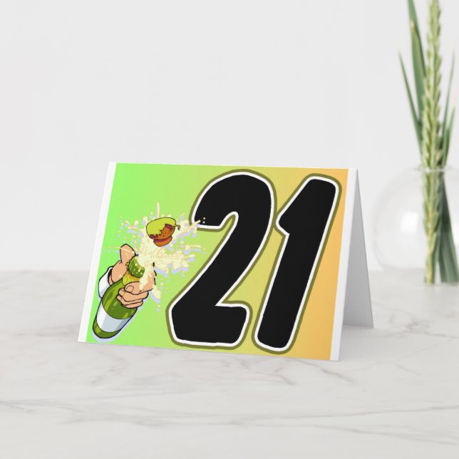 Cartão mercadoria aniversário de 21 anos (Frente)