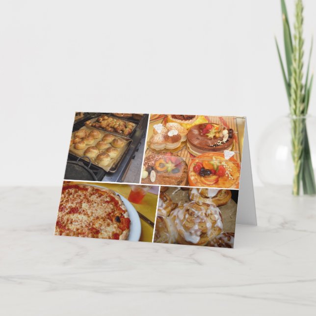 Cartão Mercadorias cozidas, um cartaz de Brad Hines (Frente)