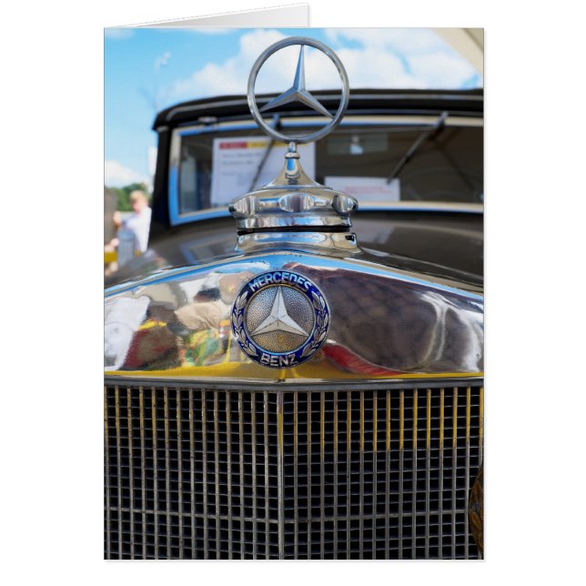 Cartão Mercedes-Benz 260D. O primeiro carro a diesel do m (Frente)